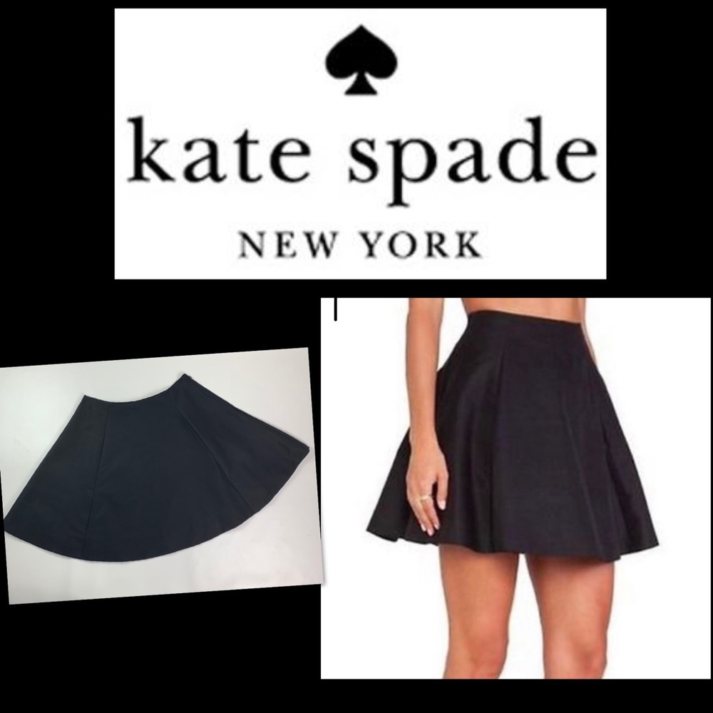 NWOT $278 Kate Spade Black Tokyo Lula skirt size 4